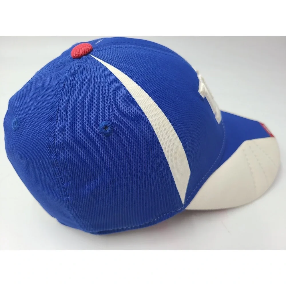 New York Giants Reebok Flex Fitted M-L Hat Cap Nylon Blend Men NFL Football Blue